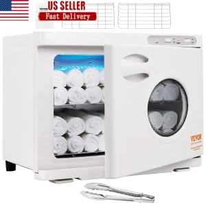 Towel Warmer Cabinet 23L Capacity UV Light Stainless Steel Racks Efficient Heating 150-180°F Ideal Spas Homes Beauty Tools